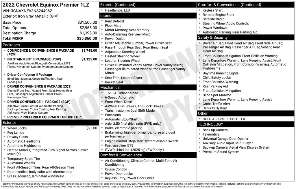 Used 2022 Gray Chevrolet Premier image 6