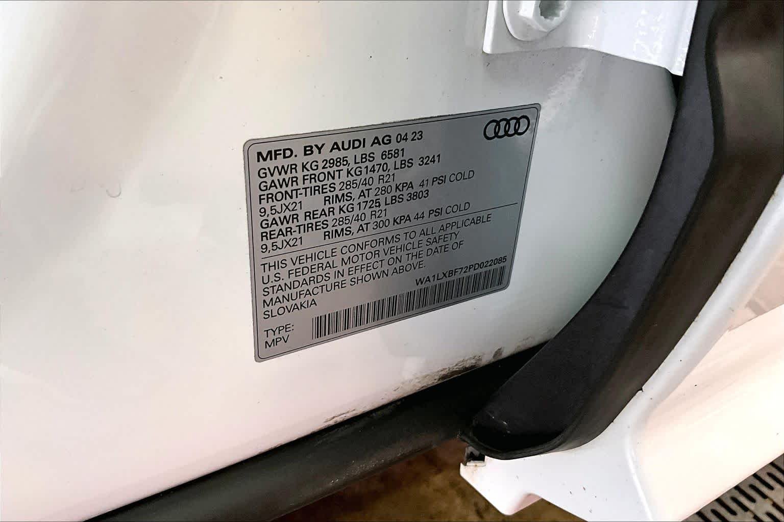 Certified Used 2023 Carrara White Audi Premium Plus image 34