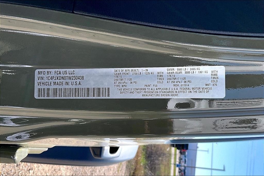 New 2026 Jeep Wrangler Sport 4D Sport Utility