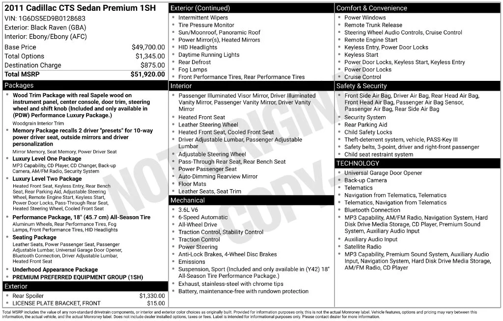 Used 2011 Black Cadillac Premium image 9