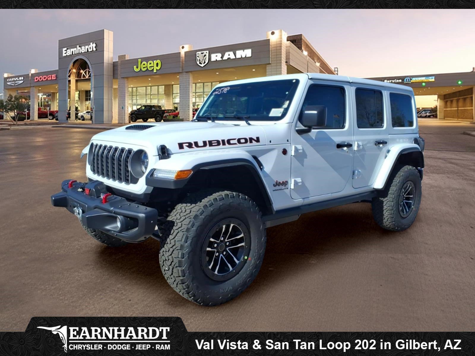 New 2026 Bright White Clear-Coat Exterior Paint Jeep Rubicon X image 1