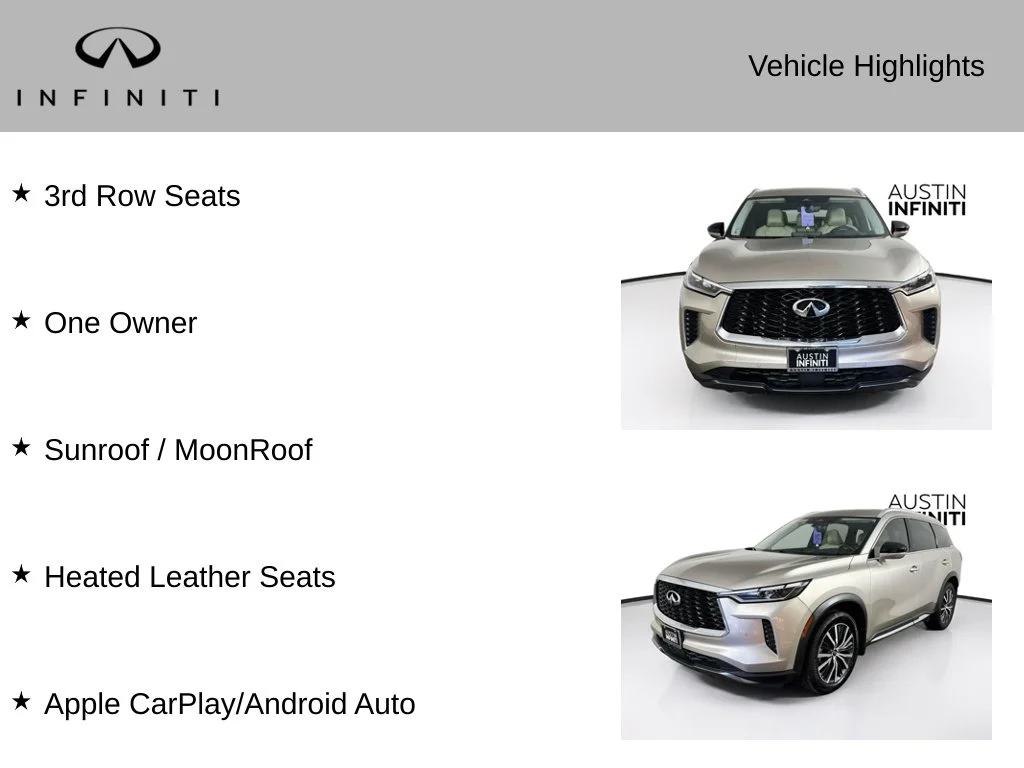 Certified Used 2024 Silver INFINITI Sensory image 3