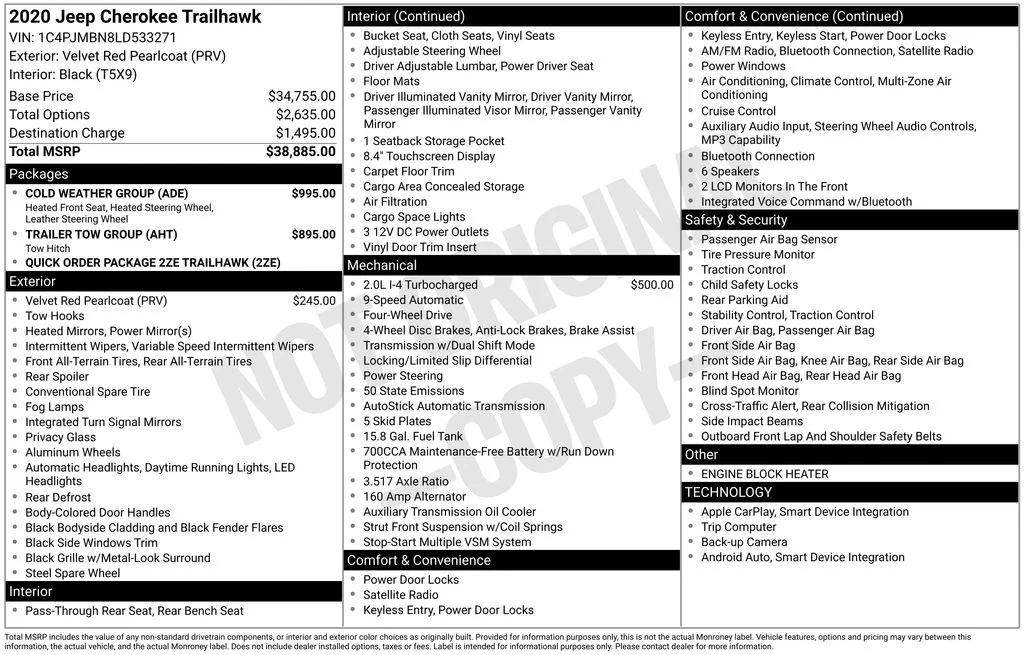 Used 2020 Red Jeep Trailhawk image 7