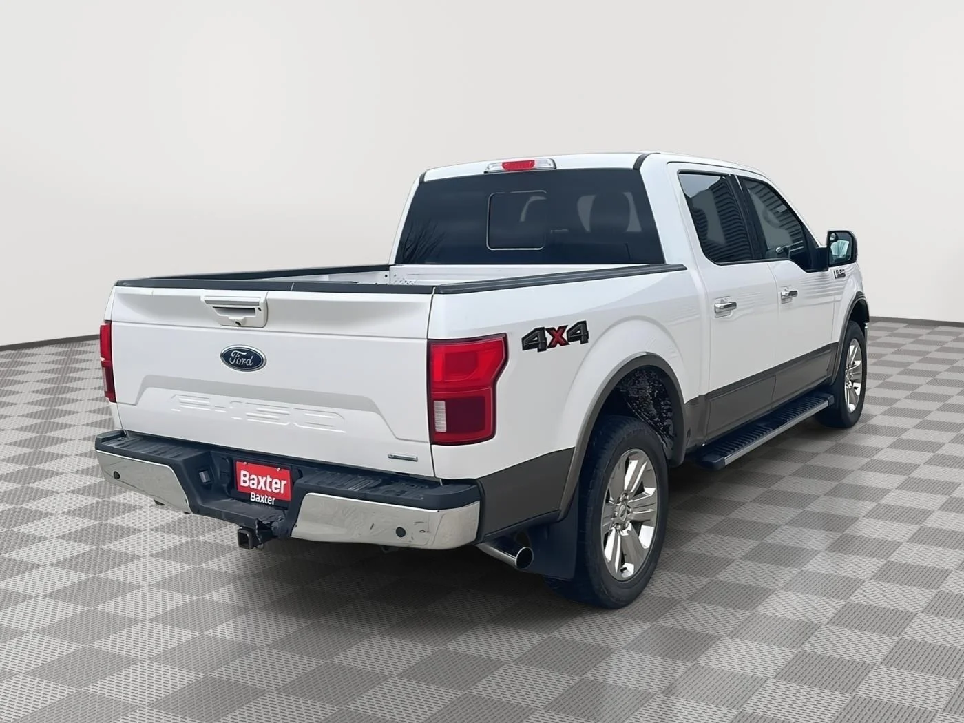 Used 2019 White Platinum Metallic Tri-Coat/Stone Gray Ford LARIAT image 3