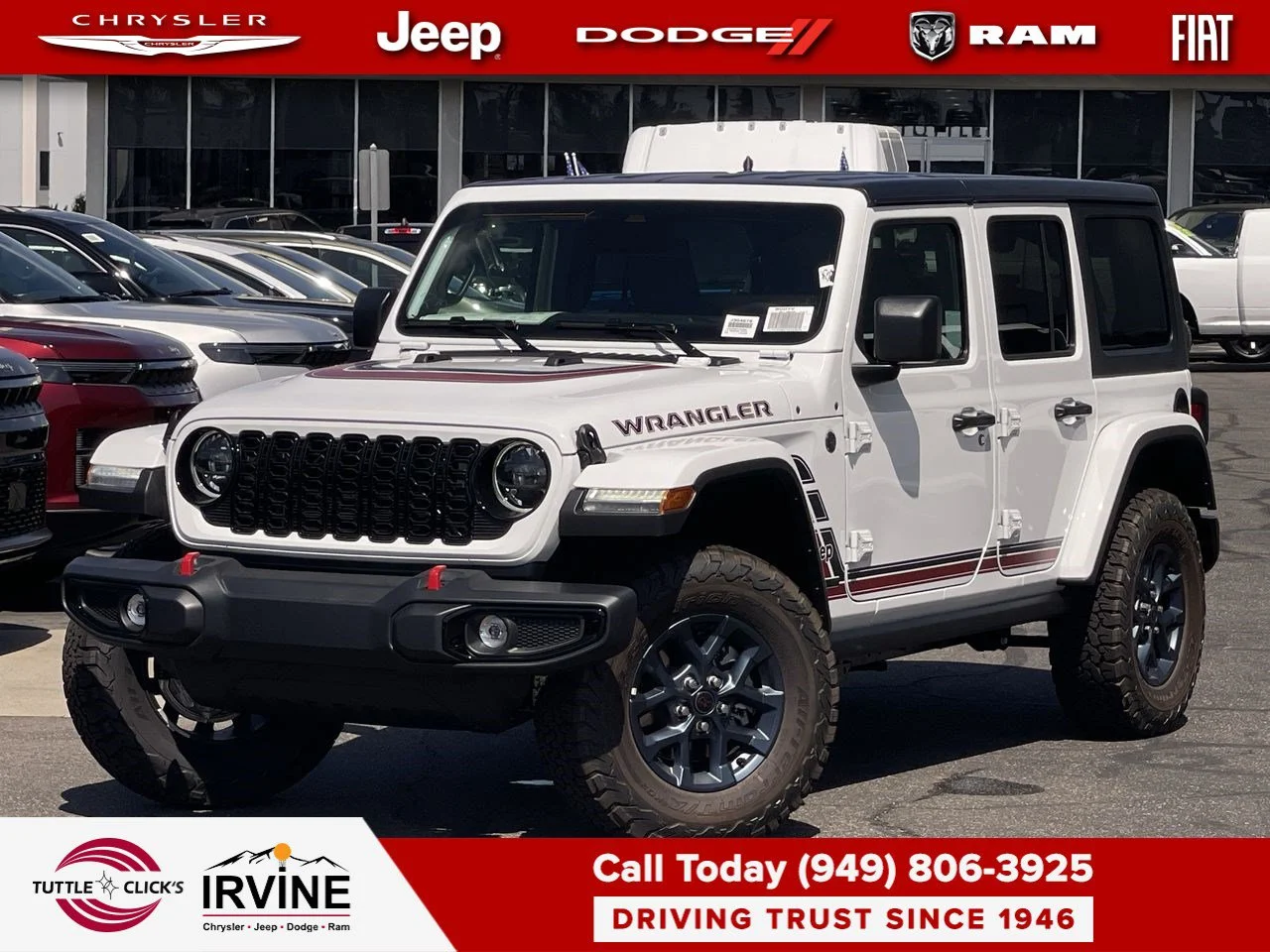 New 2026 Bright White Clear-Coat Exterior Paint Jeep America 250 image 1