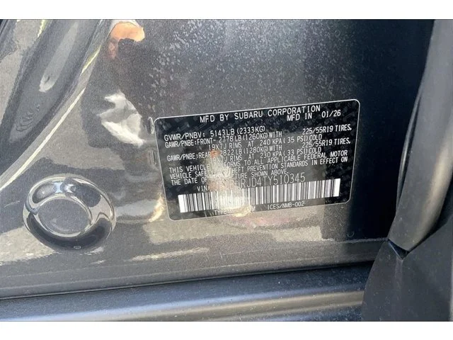 New 2026 MAGNETITE GRAY METALLIC Subaru Touring XT image 27