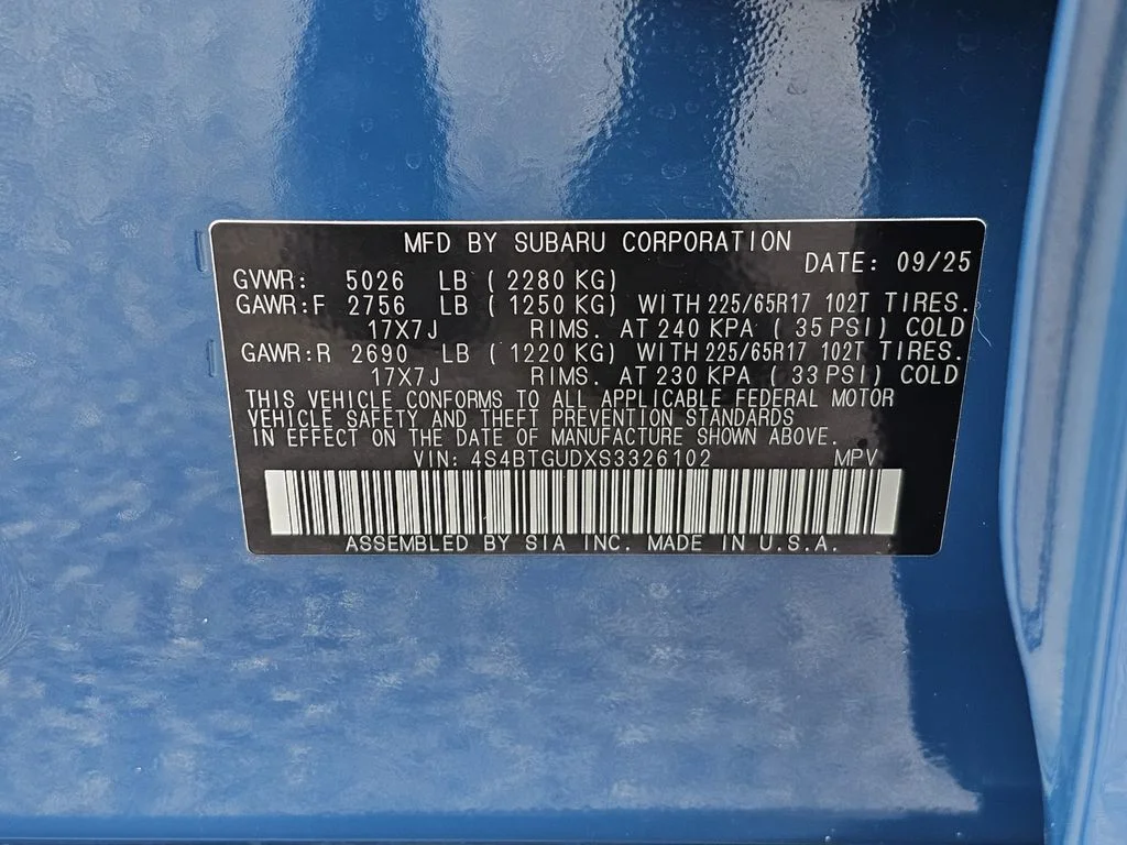 Certified Used 2025 Blue Subaru Wilderness image 32