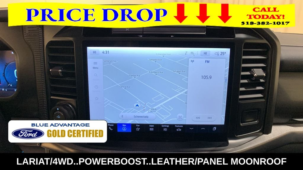 Certified Used 2025 White Metallic Ford Lariat image 42