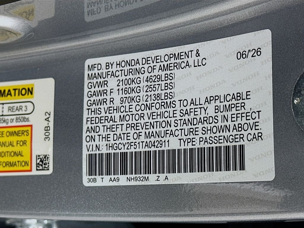 New 2026 Solar Silver Metallic Honda Sport Hybrid image 23