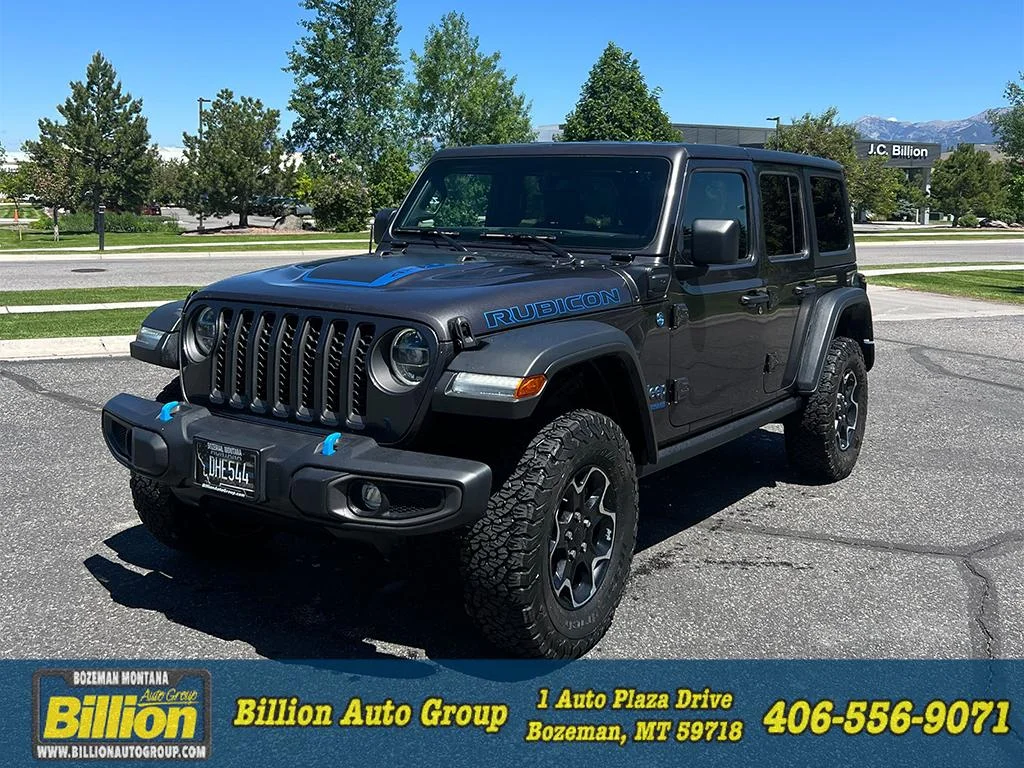 Used 2021 Granite Crystal Metallic Clearcoat Jeep Unlimited Rubicon image 1