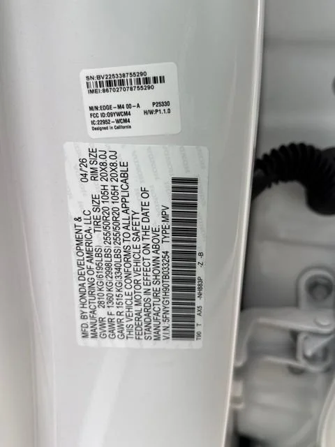 Certified Used 2026 Platinum White Pearl Honda Black Edition image 15