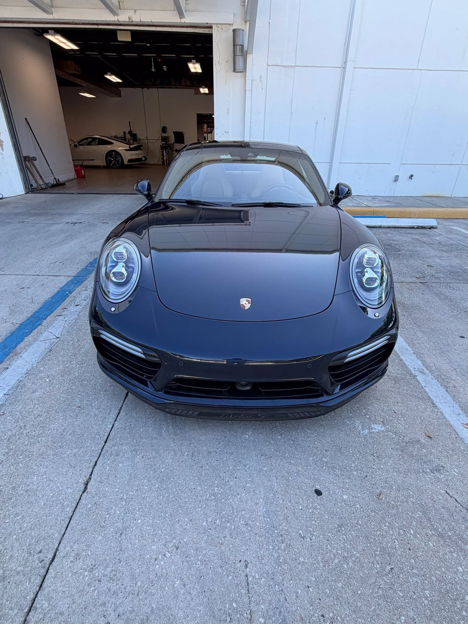 Used 2018 Blue Porsche Turbo S image 2