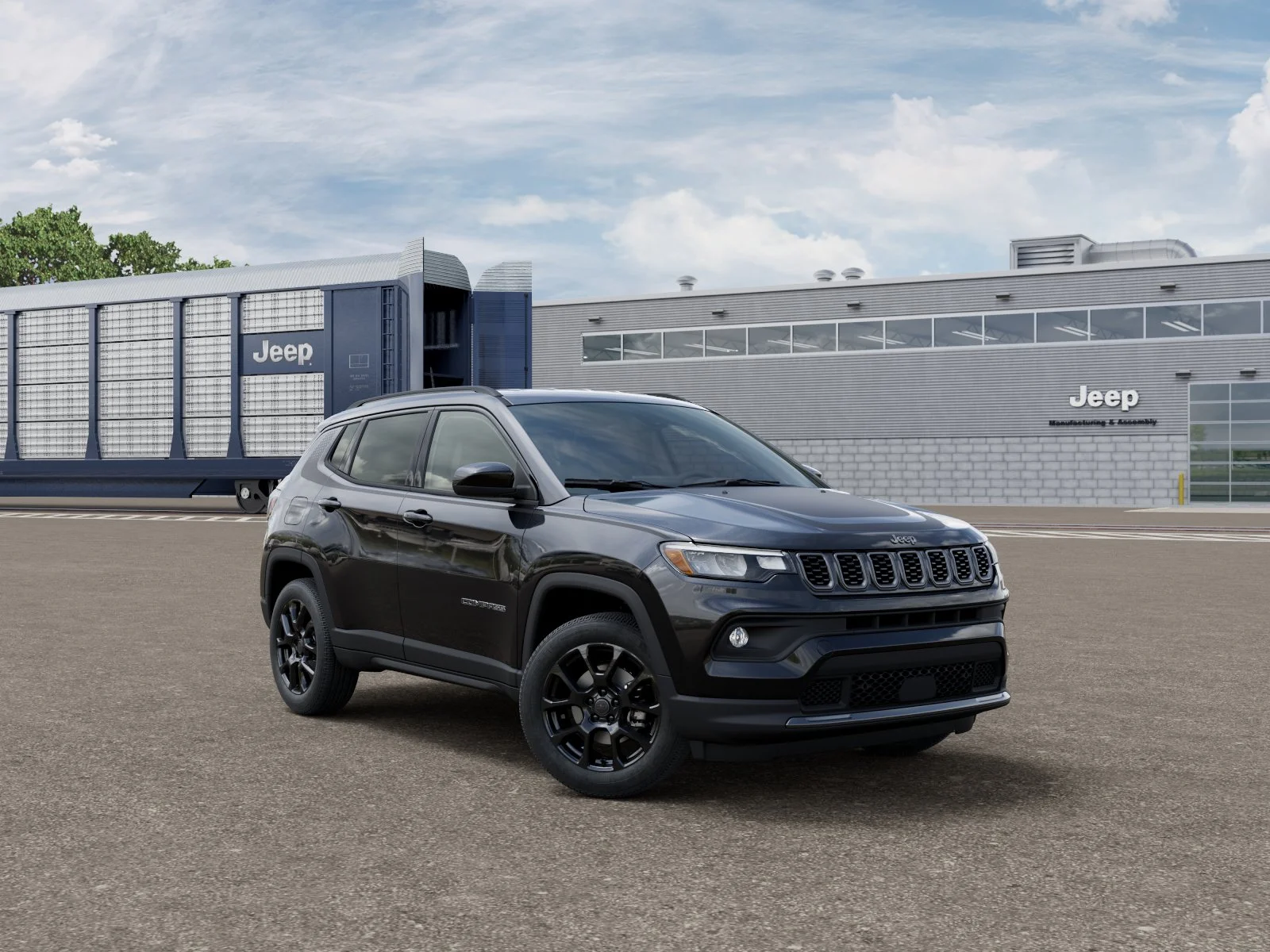 New 2026 Diamond Black Crystal Pearl-Coat Exterior Paint Jeep Latitude image 3