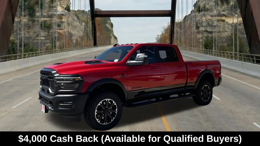 New 2026 Flame Red Clear-Coat Exterior Paint RAM Rebel image 3