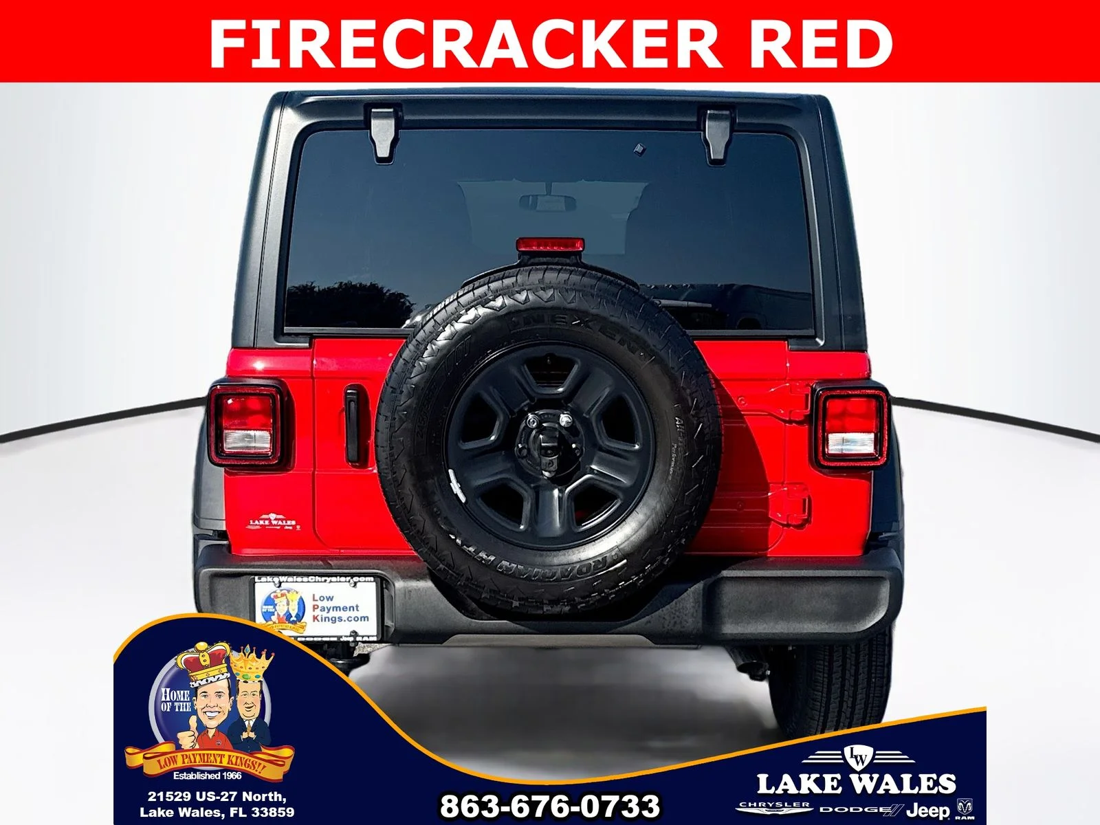 New 2026 Firecracker Red Clear-Coat Exterior Paint Jeep Sport image 5