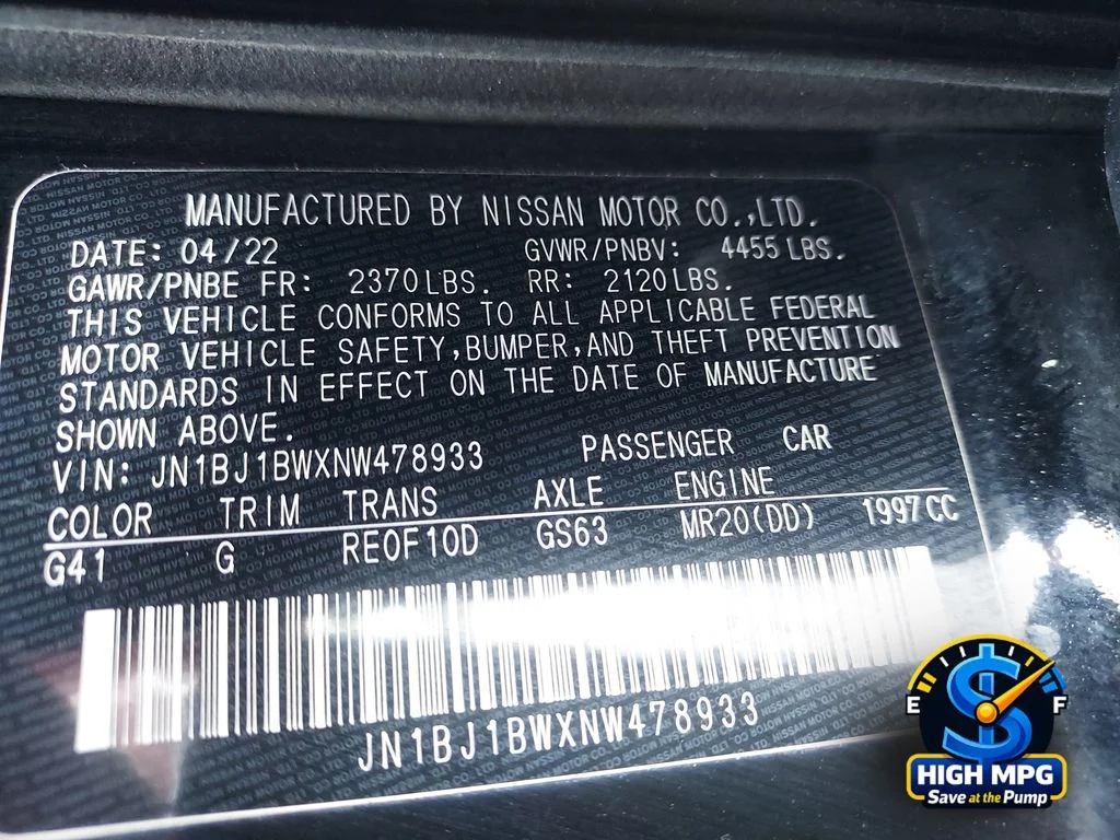 Used 2022 Black Nissan SV image 31