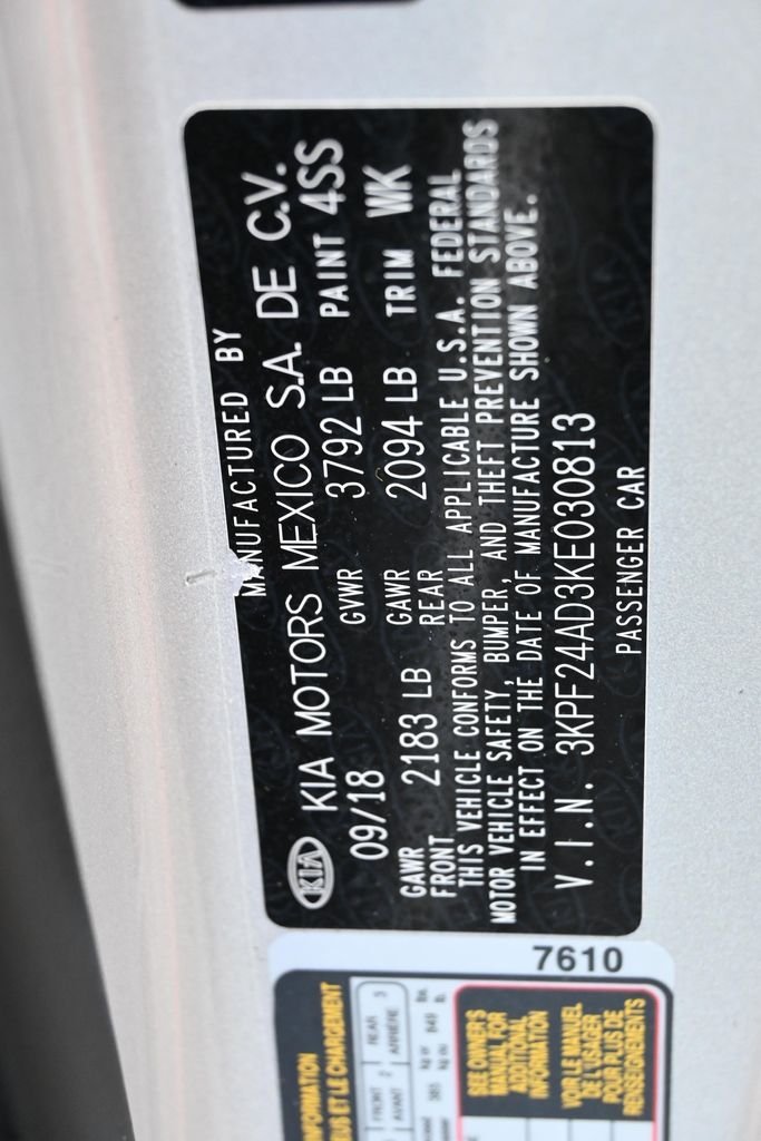 Certified Used 2019 Silky Silver Kia LXS image 36