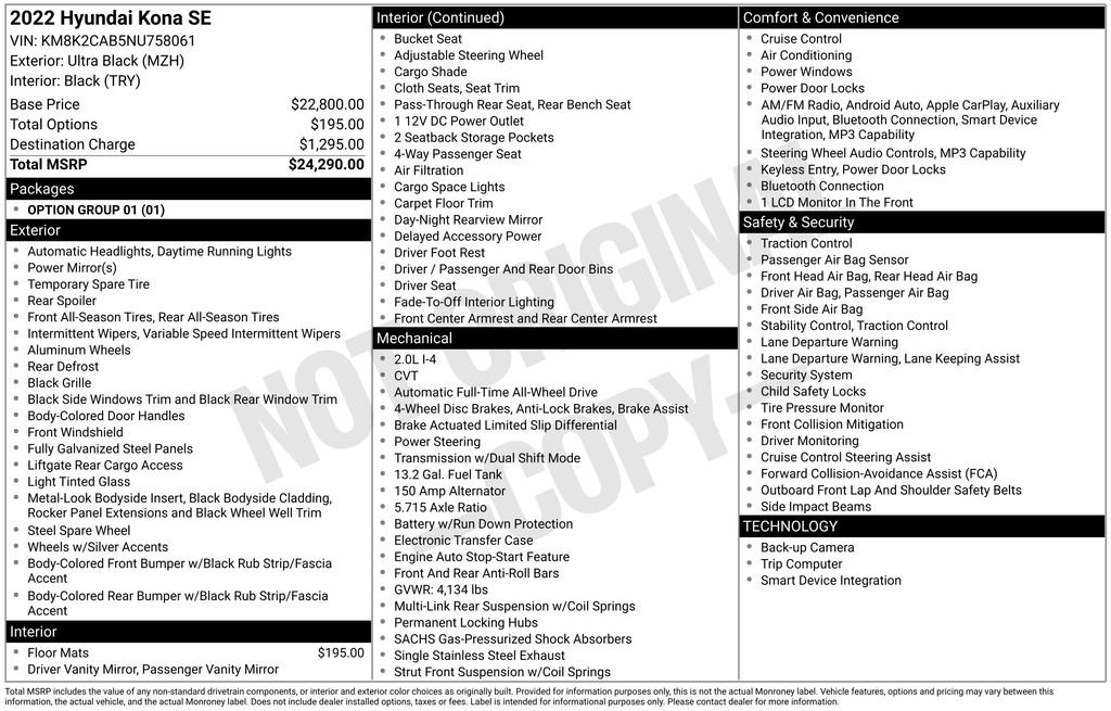 Certified Used 2022 Black Hyundai SE image 5