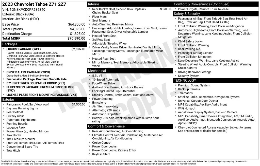 Used 2023 Black Chevrolet Z71 image 44