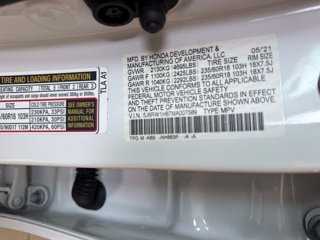 Used 2021 White Honda EX-L image 12