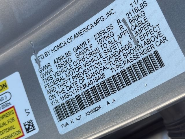 Used 2019 Silver Honda EX-L image 16