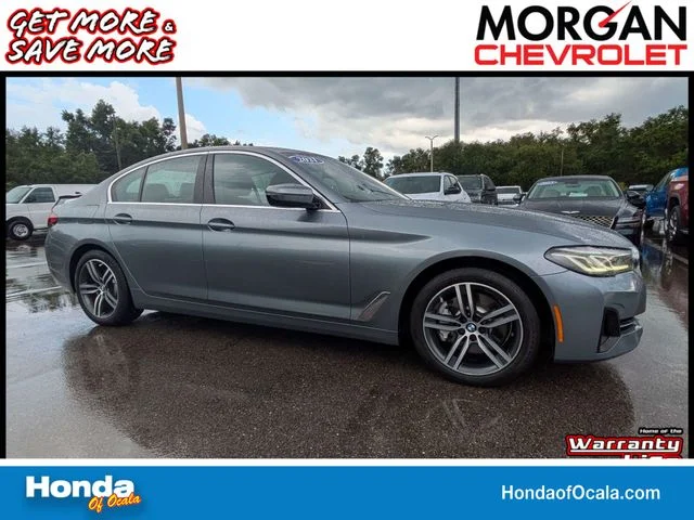 Used 2021 Bluestone Metallic BMW 530i image 1