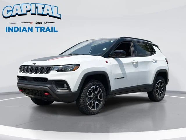 Used 2025 White Jeep Trailhawk image 1