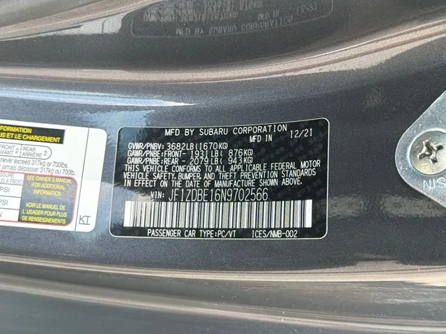 Used 2022 Gray Subaru Limited image 30