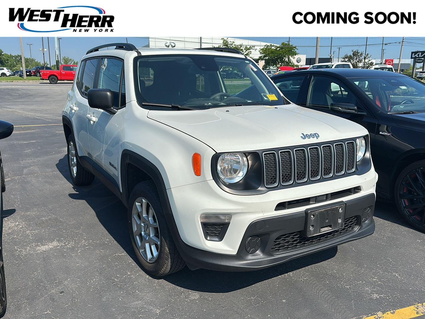 Used 2022 Alpine White Clearcoat Jeep Sport image 1