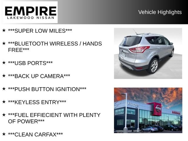 Used 2013 Ford Escape Titanium with VIN 1FMCU0J9XDUB46723 for sale in Lakewood, CO
