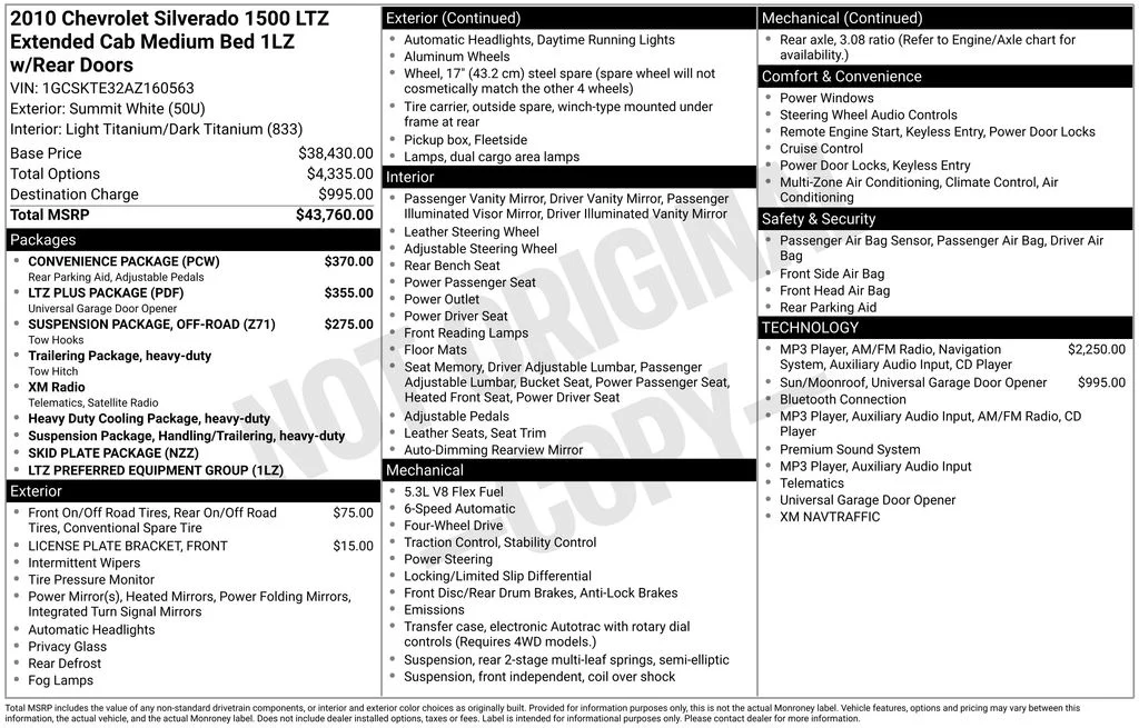 Used 2010 White Chevrolet LTZ image 38