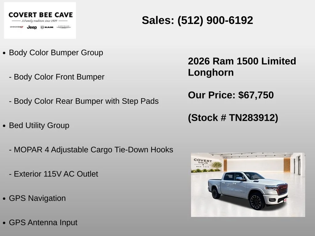 New 2026 Ivory White Tri-Coat Pearlcoat RAM Limited image 39