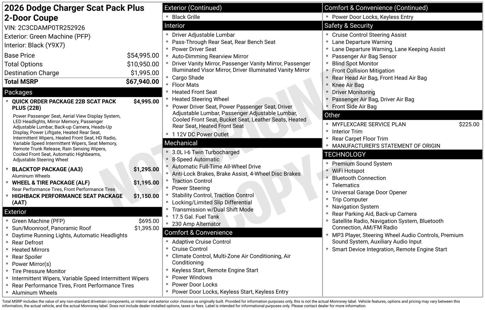 New 2026 Green Machine Exterior Paint Dodge Scat Pack Plus image 34