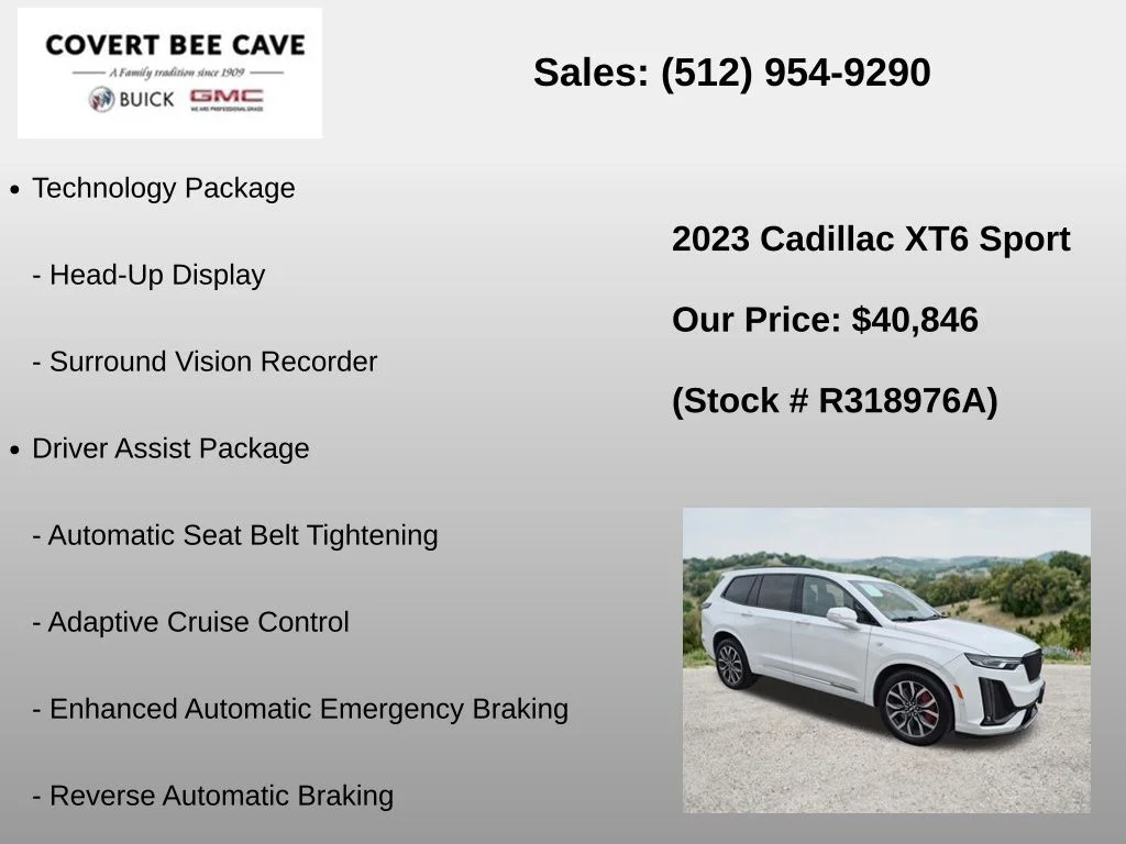 Used 2023 White Cadillac Sport image 18
