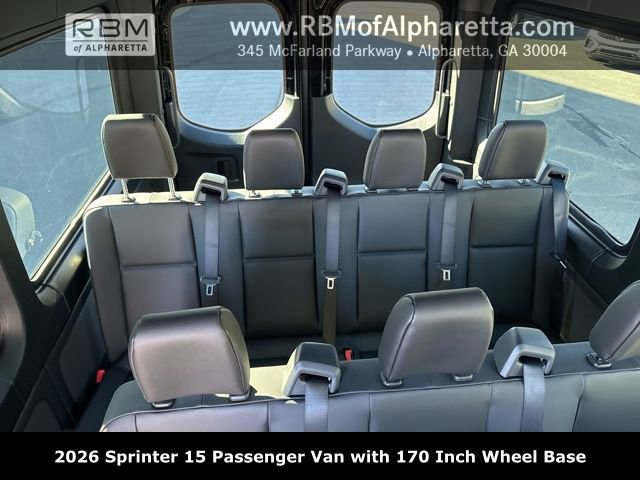 New 2026 Obsidian Black Metallic Mercedes-Benz 170 Wheel Base 15 Passenger image 33