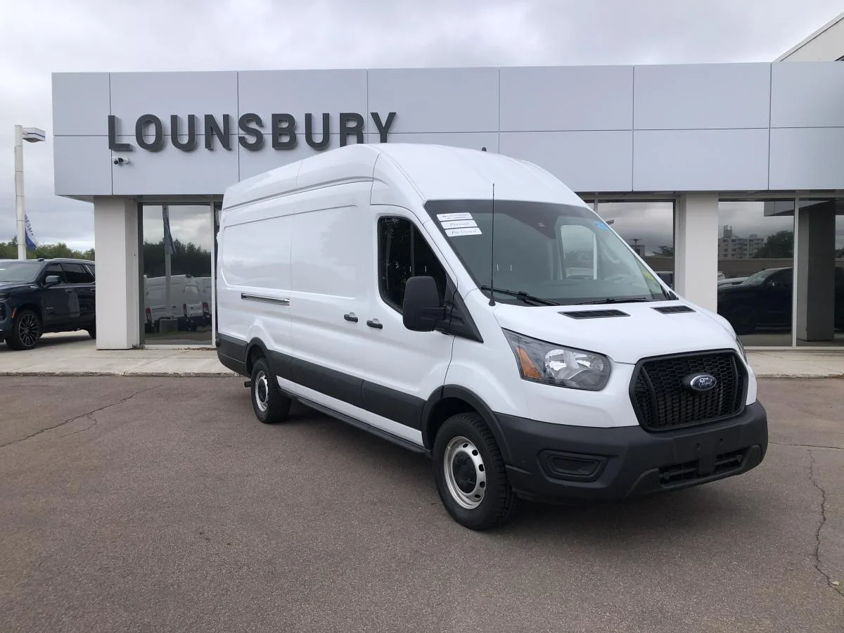 Used 2025 White Ford T-250 148" EL Hi Rf 9070 GVWR RWD image 1