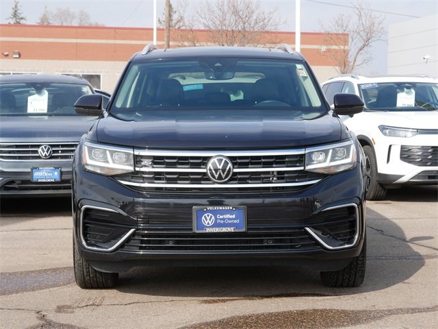 Certified 2021 Volkswagen Atlas SEL R-Line with VIN 1V2SR2CA8MC595584 for sale in Inver Grove Heights, Minnesota
