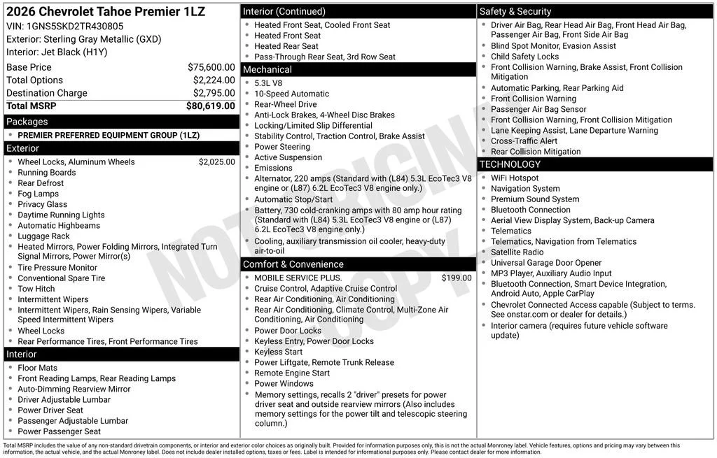 New 2026 Sterling Gray Metallic Chevrolet Premier image 21