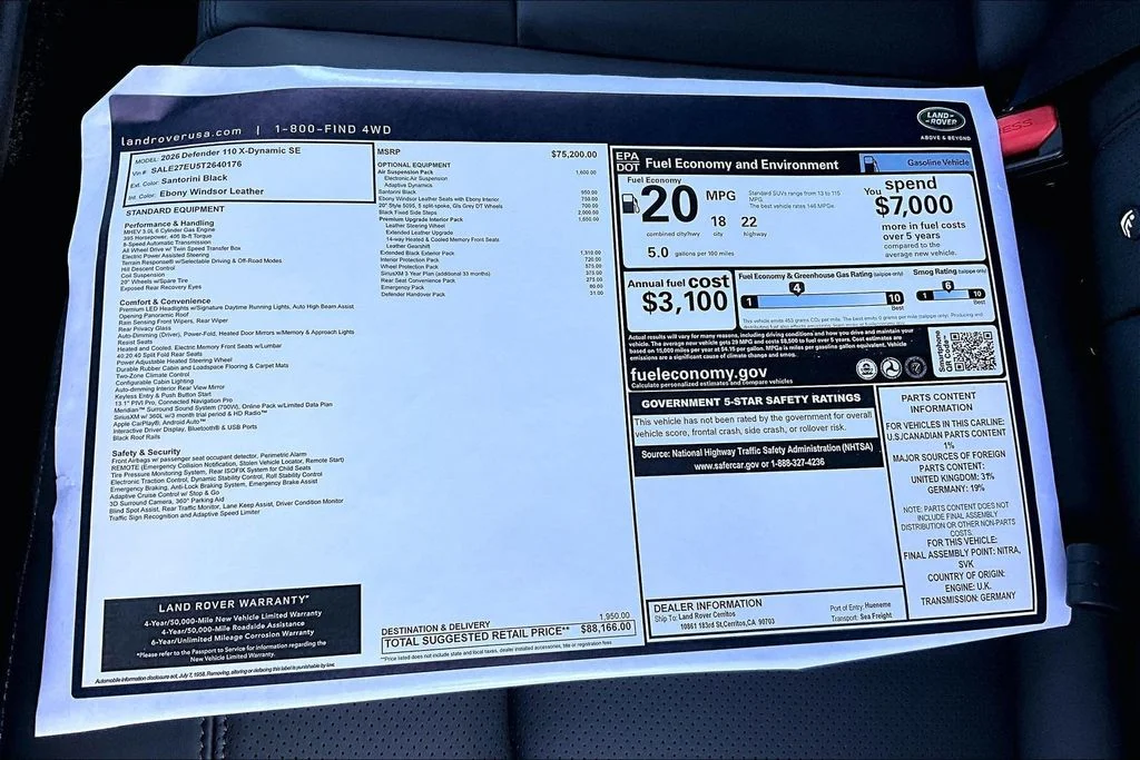 New 2026  Land Rover X-Dynamic SE image 14
