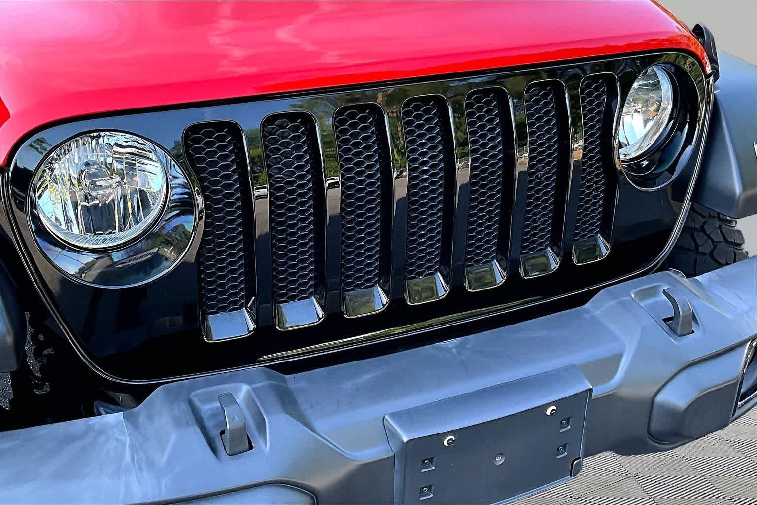 Used 2022 Firecracker Red Clearcoat Jeep Unlimited Willys Sport image 28