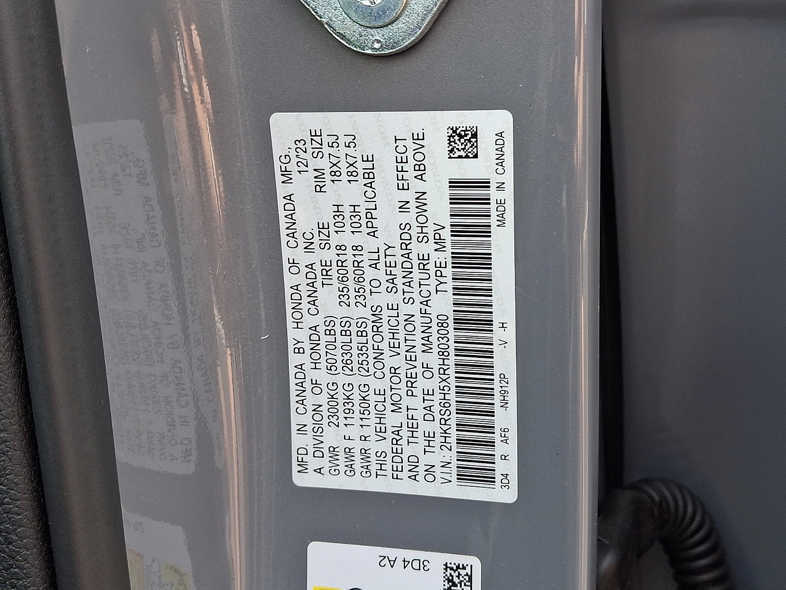 Certified Used 2024 Urban Gray Pearl Honda Sport image 19