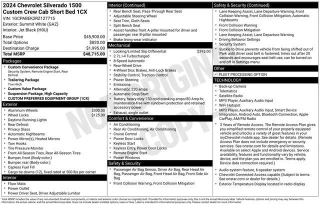 Used 2024 Summit White Chevrolet Custom image 11