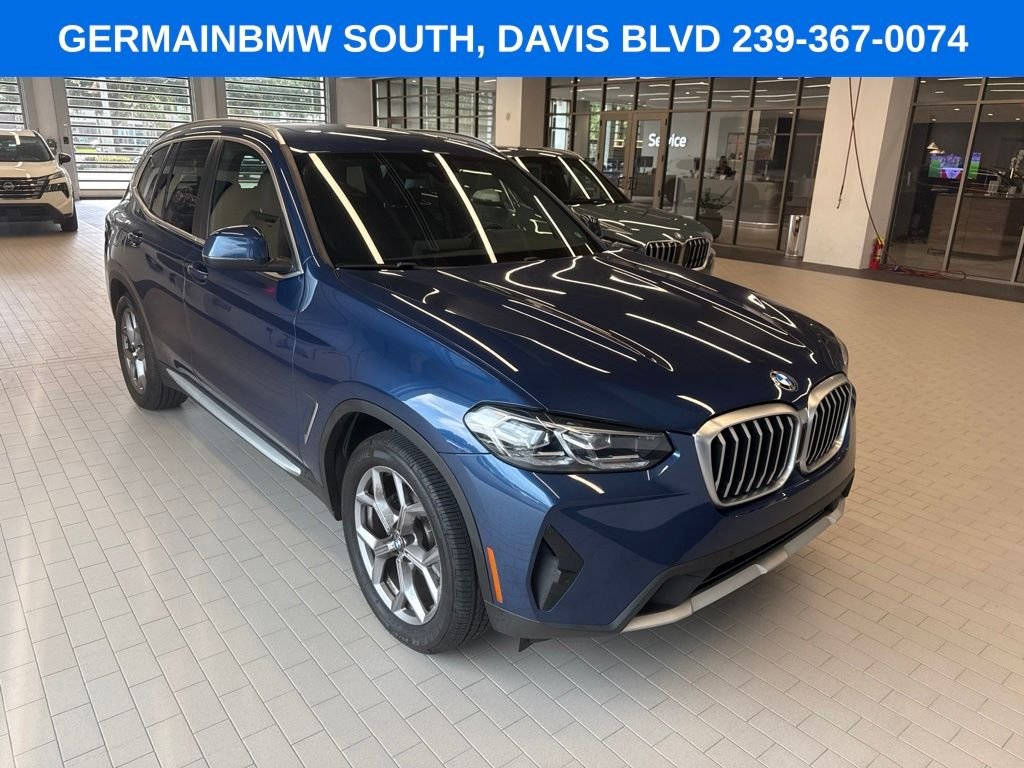 Certified Used 2022 Blue Metallic BMW sDrive30i image 7