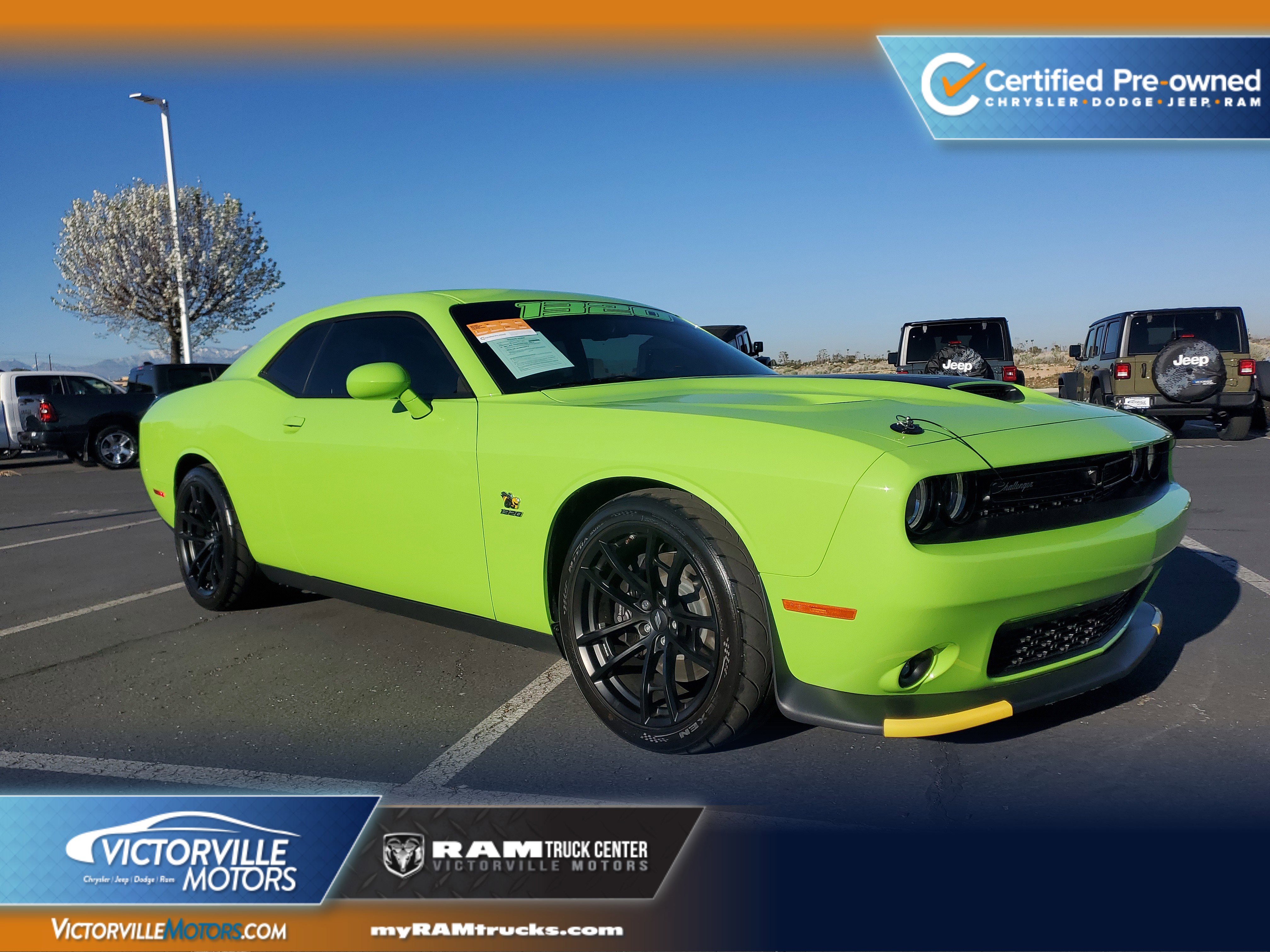 Green 2023 Dodge Challenger R/T Scat Pack RWD Coupe Rear-Wheel Drive 8-Speed Automatic