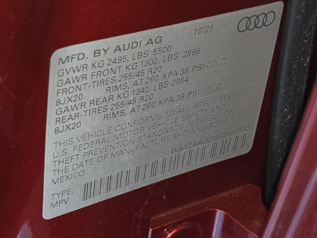 Used 2025 Red Audi 2.0T Premium Plus image 39