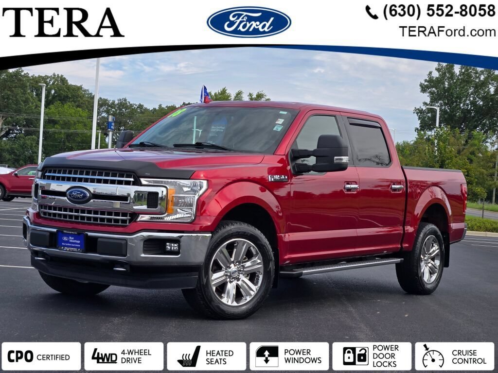 Certified Used 2018 Ruby Red Metallic Ford XLT image 1