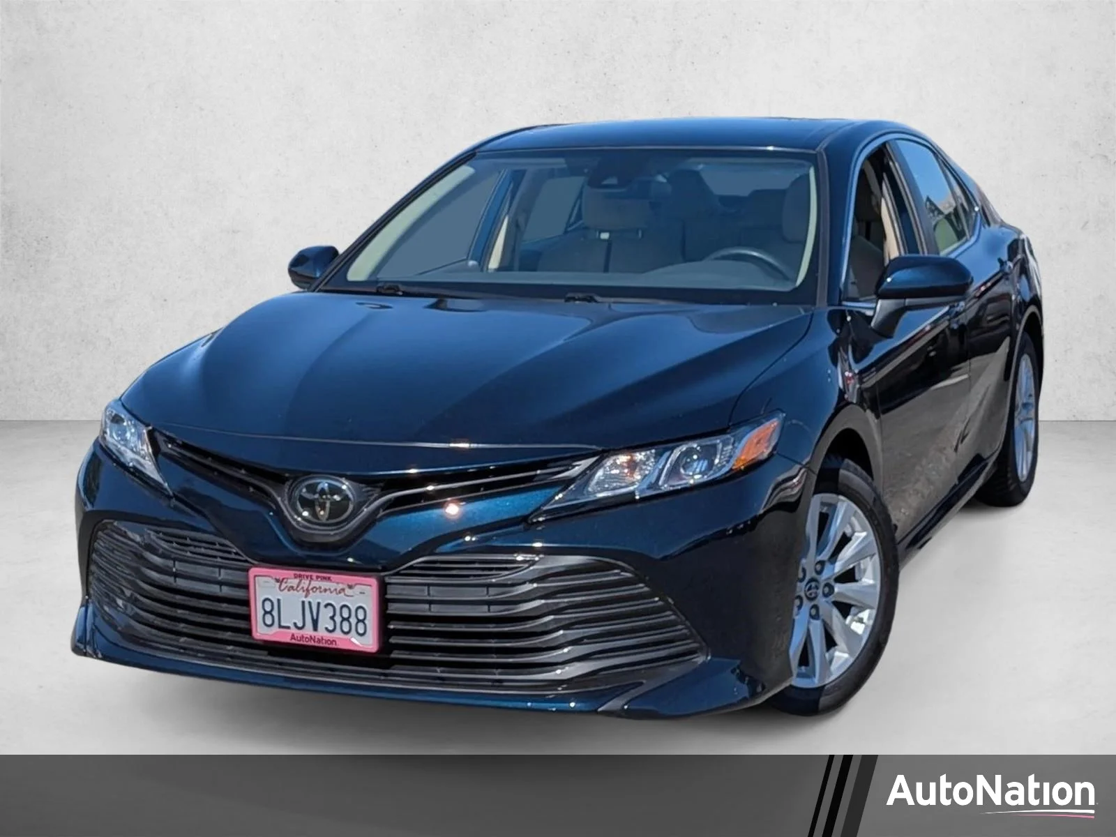 Used 2019 Galactic Aqua Mica Toyota LE image 1