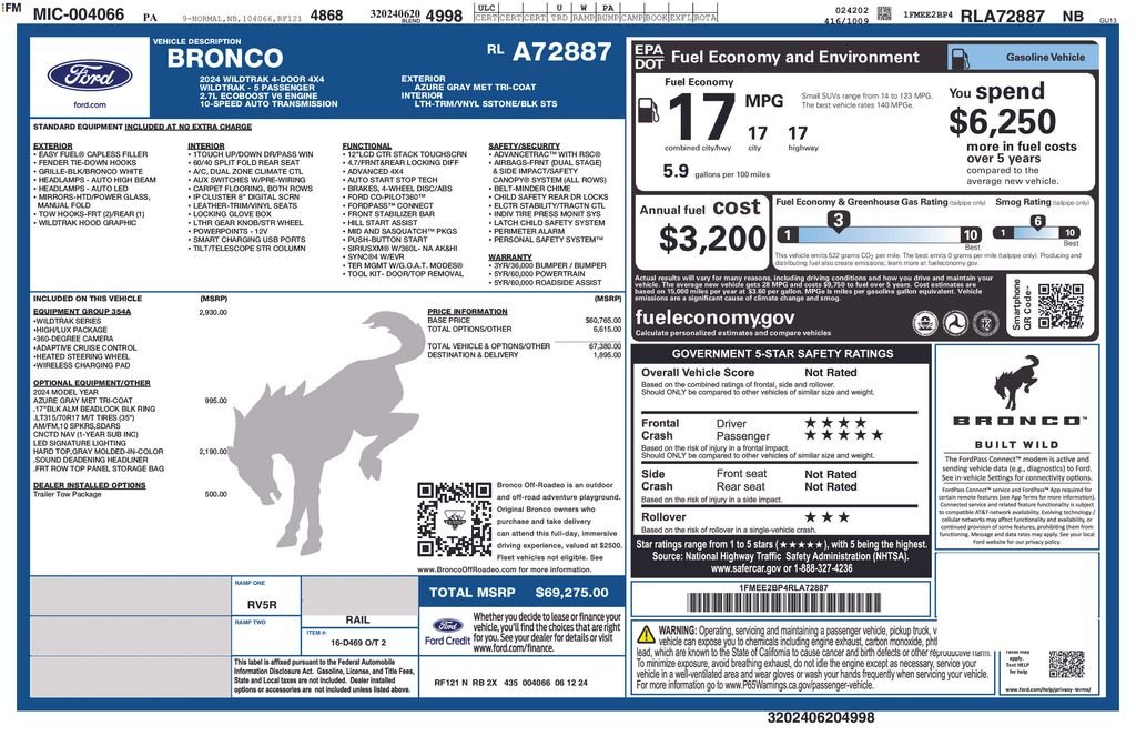 Certified Used 2024 Azure Gray Metallic Ford Wildtrak image 32
