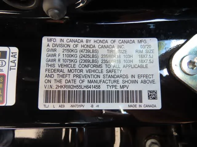 Certified Used 2020 Crystal Black Pearl Honda EX image 28
