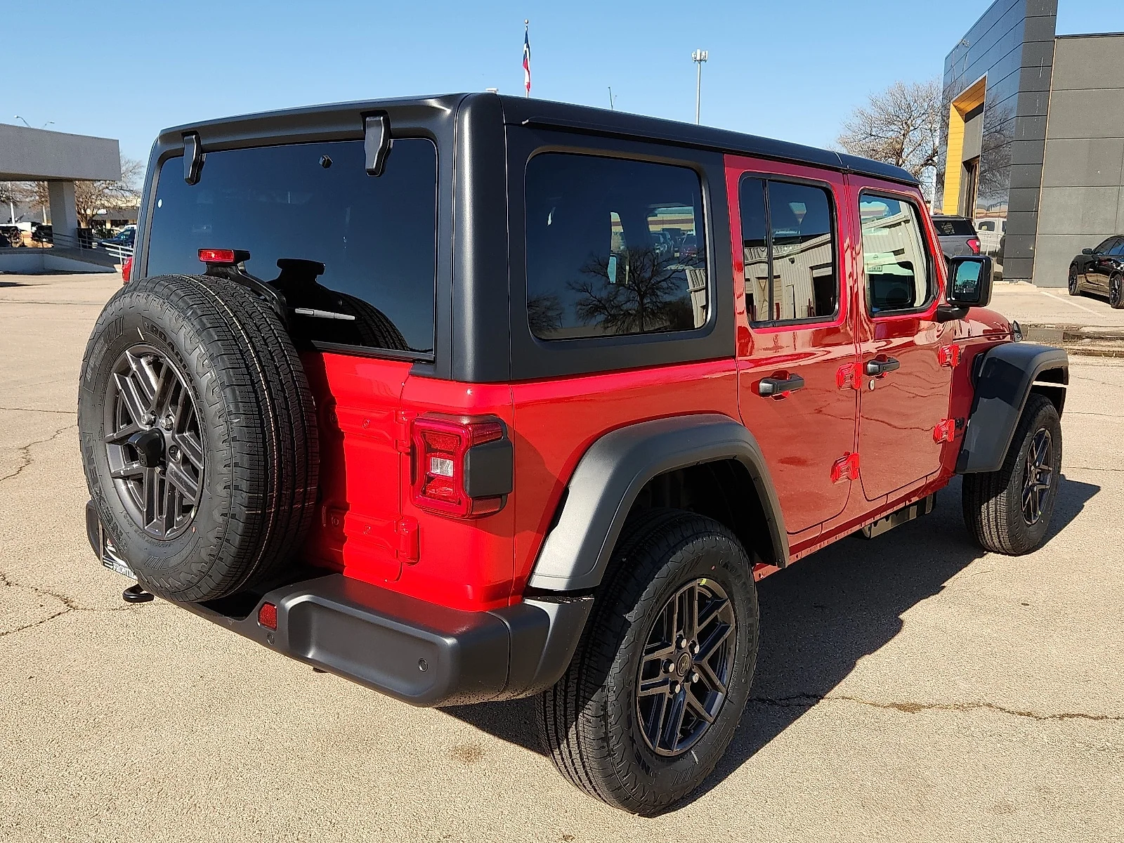 New 2026 Firecracker Red Clear-Coat  Paint Jeep 4-DOOR SPORT S image 4